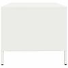 vidaXL kavos staliukas baltas 101,5x50x43,5cm &scaron;altai valcuotas plienas