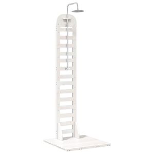 vidaXL Lauko du&scaron;as 223 cm Balta