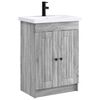 vidaXL Vonios baldų rinkinys Pilka Sonoma 78,5 x 37,5 x 81 cm