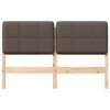 vidaXL Apmu&scaron;ta lovos galvūgalis su galvūgalio Ruda ir Taupe 140 cm
