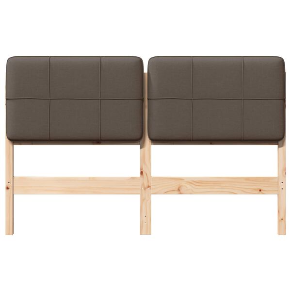 vidaXL Apmu&scaron;ta lovos galvūgalis su galvūgalio Ruda ir Taupe 140 cm