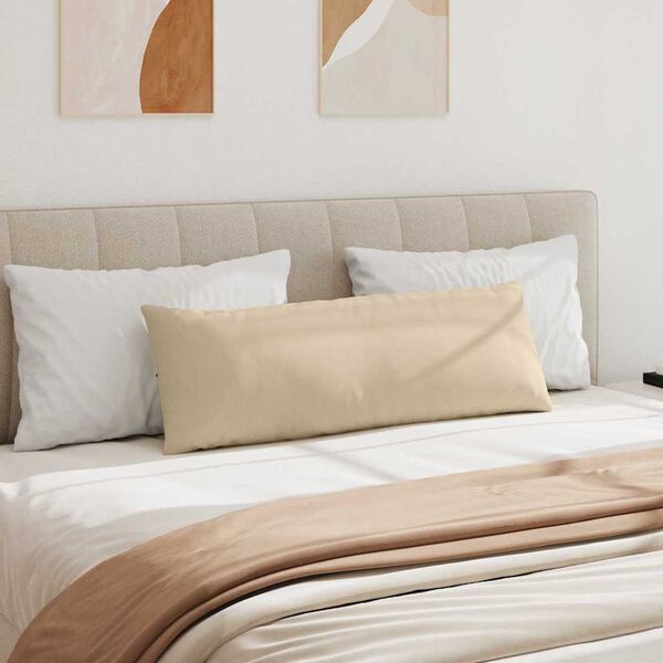 vidaXL Sofa Pagalvės 2 pcs Kreminė 120 x 40 cm audinys