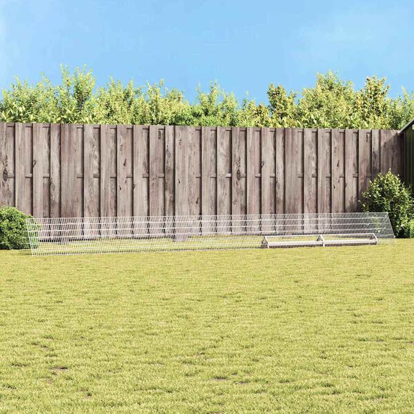 vidaXL Vi&scaron;tų narvas Sidabro 650 x 55 x 55 cm Cinkuota plienas