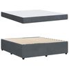vidaXL Lovos rėmas su čiužiniu Tamsiai pilka 180 x 200 cm audinys
