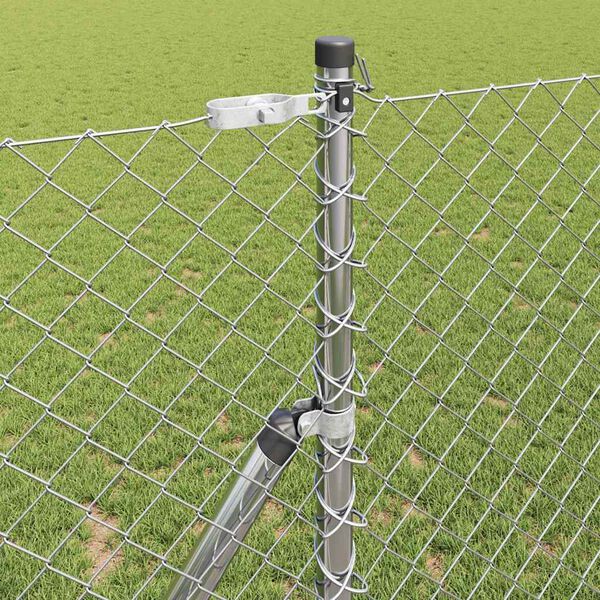 vidaXL Tvorelės stulpas Sidabro 10 x 1,4 m (40 x 40 mm tinklelis).