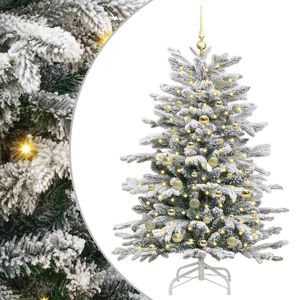 vidaXL Dirbtinė Sulankstoma Kalėdų Eglutė Balta 150 cm PE ir PVC