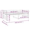 vidaXL Lova, medaus rudos spalvos, 90x190cm, pu&scaron;ies medienos masyvas