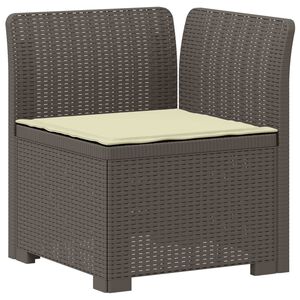 vidaXL 1-Vietis Sodo Sofas su Pagalvėle, Atrodo kaip Ratano PP
