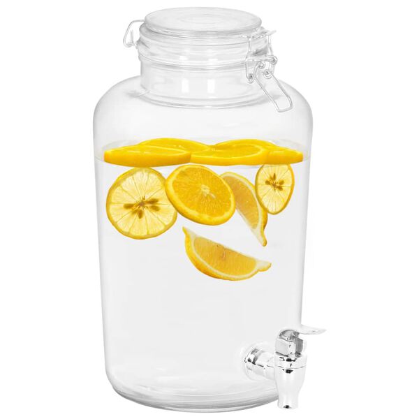 vidaXL Gėrimų dozatoriai, 2vnt., stiklas, 4000ml