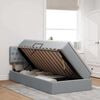 vidaXL Lova su daiktų laikymo vieta ir čiužiniu &Scaron;viesiai pilka
