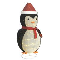 vidaXL Kalėdinė LED dekoracija pingvinas, 180cm, prabangus audinys