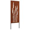 vidaXL Sodo privatumo ekranas Gėlių Rūdijanti 50 x 140 cm