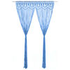 vidaXL Užuolaida, mėlyna, 140x240cm, medvilnė, makrame stiliaus