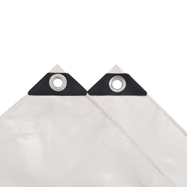 vidaXL Tentas, 650g/m&sup2;, 4x8m, baltas