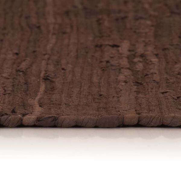 vidaXL Chindi kilimėlis, rankų darbo, medvilnė, 200x290cm, rudos sp.