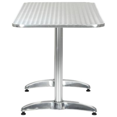 vidaXL Sodo stalas, sidabrinės spalvos, 120x60x70cm, aliuminis