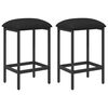 vidaXL Baro taburetė 2 pcs Juoda 40 x 32 x 74 cm Apdirbta mediena