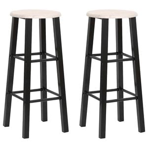vidaXL Baro taburetės, 2 vnt., juodos, MDF