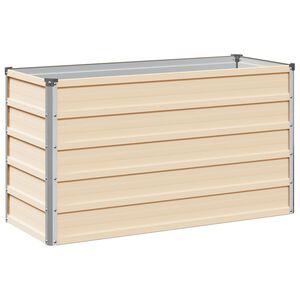 vidaXL Pakelta sodo lova Ivory 100 x 40 x 55 cm