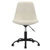vidaXL Pasukamos valgomojo kėdės, 4vnt., kreminės spalvos, audinys