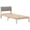 vidaXL Lovos rėmas Ruda ir taupe 75 x 190 cm Pu&scaron;ies masyvas