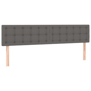 vidaXL Galvūgaliai, pilkos spalvos, 160x5x78/88 cm, dirbtinė oda