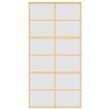 vidaXL Stumdomos durys, auksinės, 102,5x205cm, ESG stiklas/aliuminis