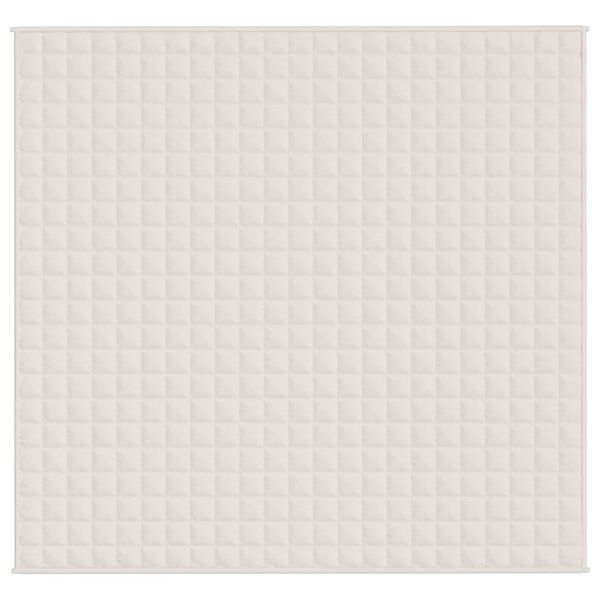 vidaXL Sunki antklodė, &scaron;viesi kreminė, 220x230cm, audinys, 11kg