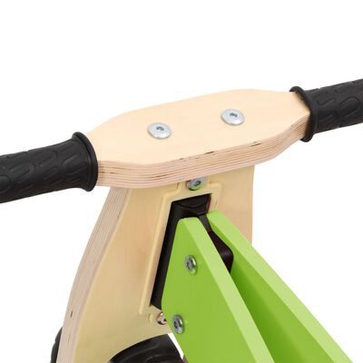 vidaXL Vaikiškas balansinis dviratis, 2-1, žalios spalvos