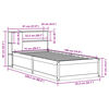 vidaXL Lovos rėmas su be čiužinio, 75x190cm, pušies masyvas