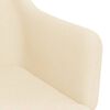 vidaXL Pasukamos valgomojo kėdės, 2vnt., kreminės spalvos, audinys