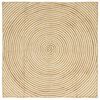 vidaXL Kilimas Natūrali ir Balta 120 x 120 cm Džiutas