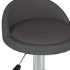 vidaXL Pasukamos valgomojo kėdės, 2vnt., pilkos spalvos, dirbtinė oda