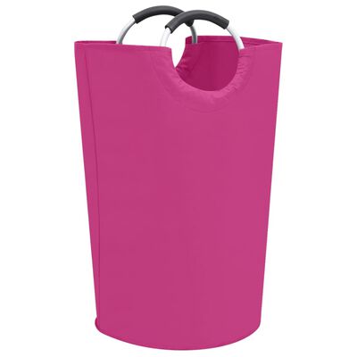 vidaXL Skalbinių rūšiavimo krepšys, rožinės spalvos