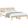 vidaXL Lovos rėmas Ruda 140 x 220 cm Kietos pu&scaron;ies mediena