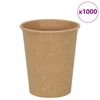 vidaXL Popieriniai kavos puodeliai 1000 vnt 8oz 200ml Ruda