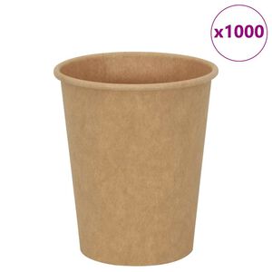 vidaXL Popieriniai kavos puodeliai 1000 vnt 8oz 200ml Ruda