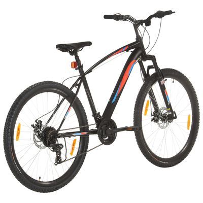 vidaXL Kalnų dviratis, juodas, 21 greitis, 29 colių ratai