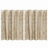 vidaXL Aksominio tipo užuolaidos 2 pcs Kreminė 140 x 140 cm Aksomas