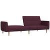 vidaXL Dvivietė sofa-lova, violetinės spalvos, audinys