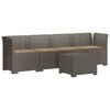 vidaXL 4 vietų sodo sofa su pagalvėmis pintinės i&scaron;vaizdos PP