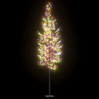 vidaXL Kalėdinis medis, 400cm, 1200 spalvotų LED, su vyšnių žiedais