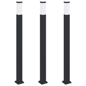 vidaXL &Scaron;viestuvai stulpeliams, 3 vnt., 110 cm, juodi, IP44