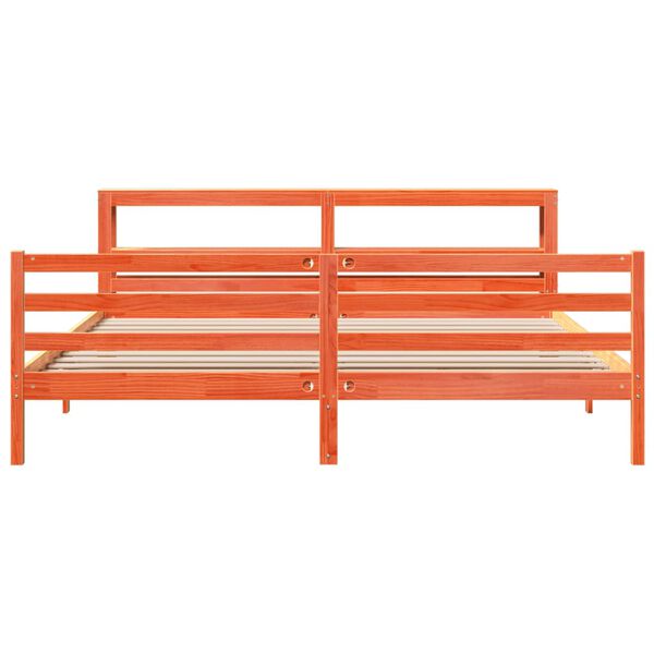 vidaXL Lovos rėmas be čiužinio, va&scaron;ko rudas, 200x200cm, pu&scaron;ies masyvas