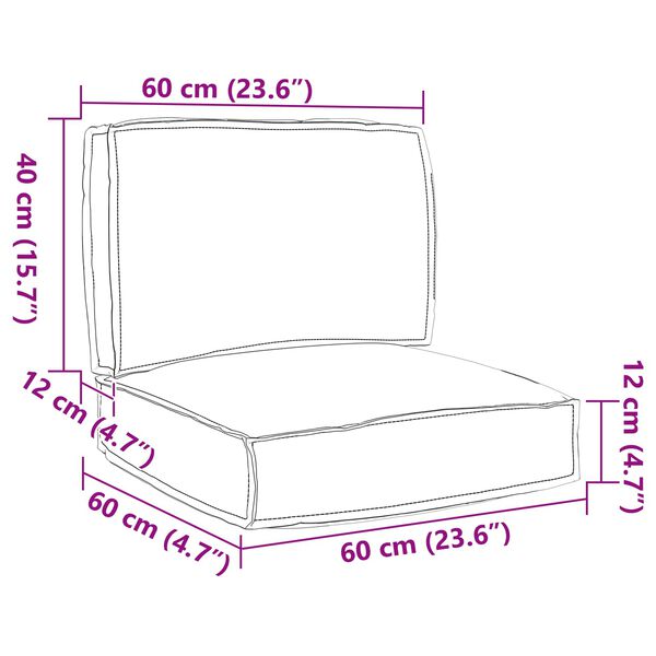vidaXL Pallet pagalvių rinkinys 2 pcs Antracitas Oksfordo audinys