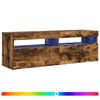 vidaXL Televizoriaus spintelė su LED, dūminio ąžuolo, 120x35x40cm