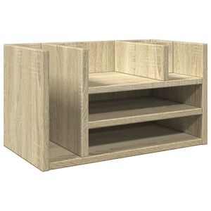 vidaXL Ra&scaron;omojo stalo lentyna, ąžuolo, 44,5x24x25cm, apdirbta mediena