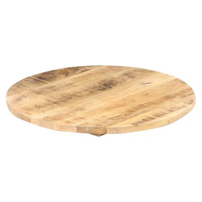 vidaXL Stalviršis, 50cm, mango medienos masyvas, apskritas, 25-27mm