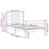 vidaXL Lovos rėmas be čiužinio, 100x200cm, pu&scaron;ies medienos masyvas