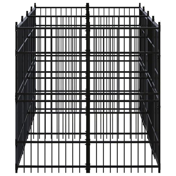 vidaXL Lauko voljeras šunims, plienas, 11,06m²